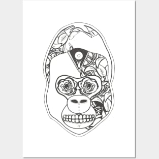 Sugarskull Gorilla Posters and Art